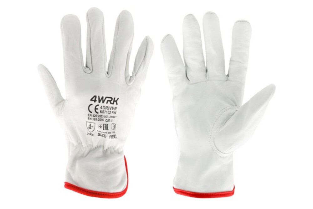 Skórzane rękawice robocze 4DRIVER KS7102 FW 9/L